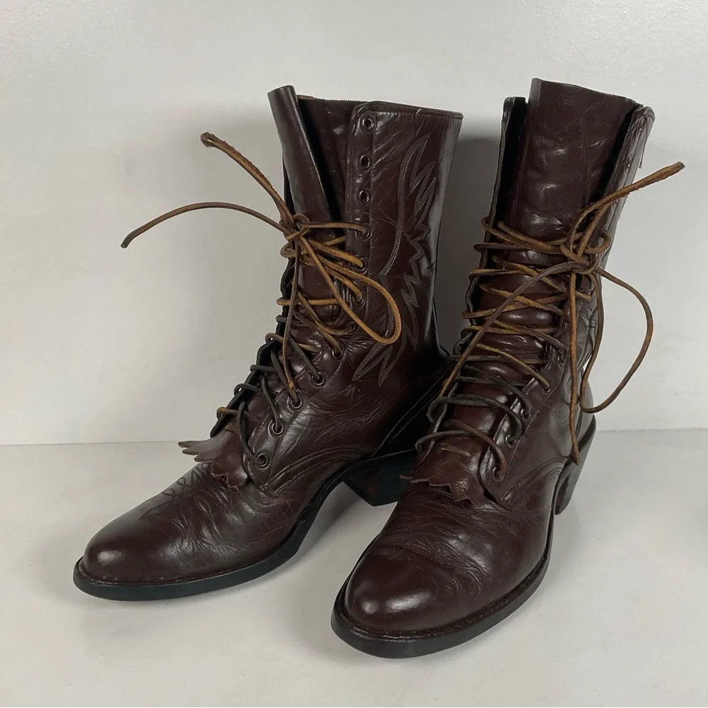 Custom Kiltie Packer Boots | Dark Brown | Men’s 9 D